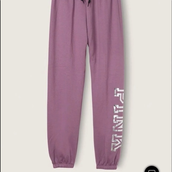 Vs pink classic pant full zip hoodie campus long sleeve tee mauve ice foil - Picture 3 of 15